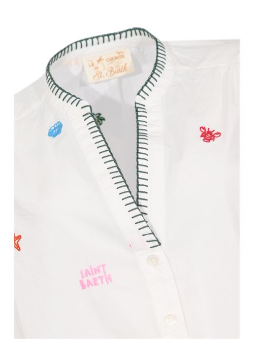 Camicia Liona in cotone con ricami marini Mc2 Saint Barth | LIO000100429L